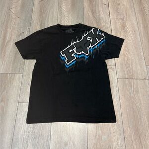 Vintage Men’s Y2K Fox Racing Short Sleeve Black T Shirt Size Large Graphic Tee